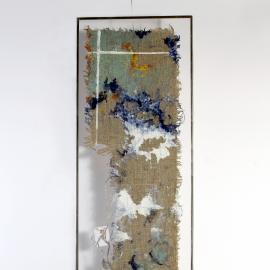 Chaos sur ma toile 11 - PEINTURE Acrylique/ lin par Nicole Besnainou (110X40 CM)